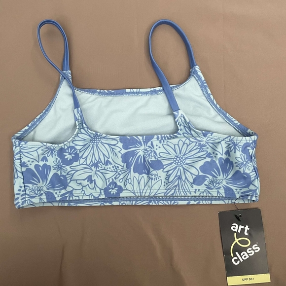 Art Class Floral Bikini Top Girl Size L 10/12 - Picture 2 of 5